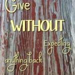 How do you feel about your stuff? Do you hang onto it tightly? Or are you willing to share with anyone in need? Will you give without expecting in return?