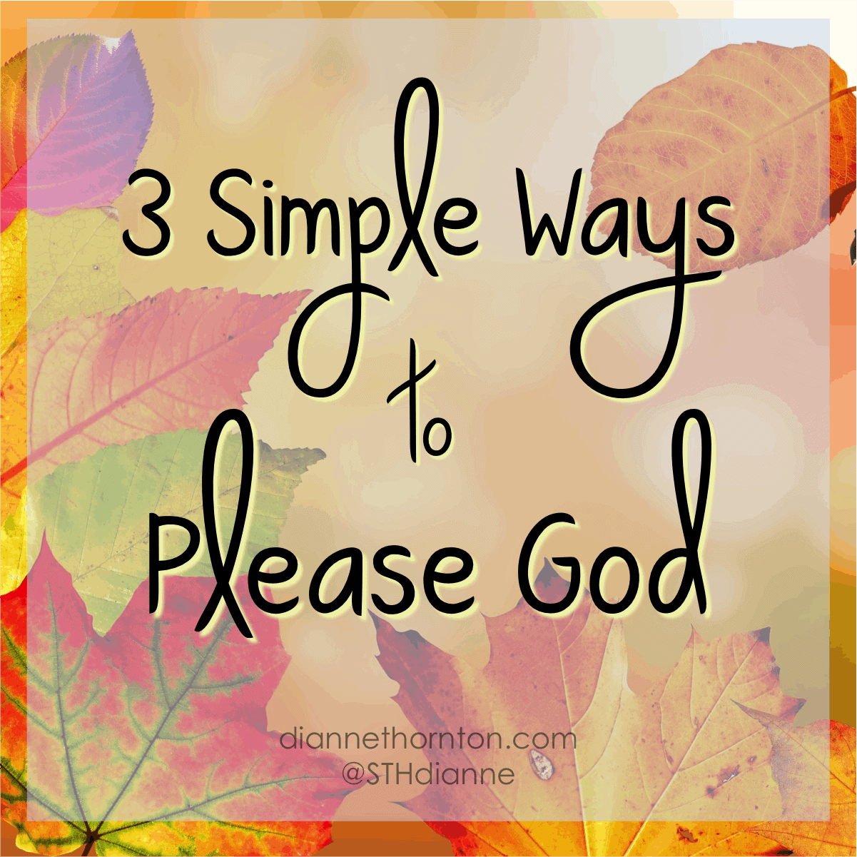 Are you looking to reestablish your relationship with God? He isn't looking a showy display of faith. There are 3 simple ways to please God.