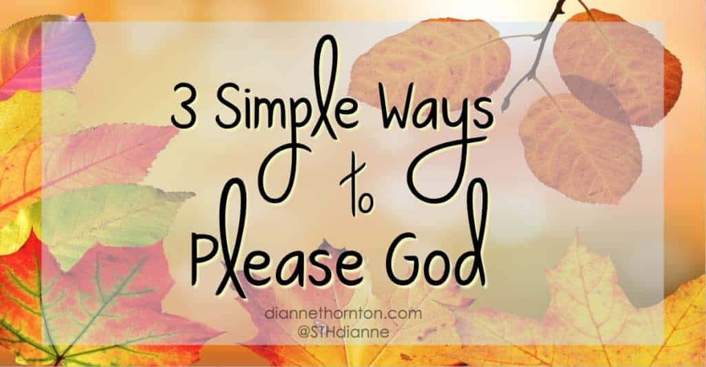Are you looking to reestablish your relationship with God? He isn't looking a showy display of faith. There are 3 simple ways to please God.