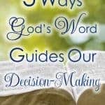 God's Word is amazing. No other book is as powerful and practical. It is a handbook for living. God's Word guides every decision we make.