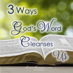 God's Word Cleanses Us. It is alive and active. When we sit before Him, looking carefully at His perfect Word--which gives freedom--how will we respond when He shines His light on sin in our lives?