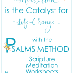 Biblical meditation is often misunderstood. It requires focus, and a plan helps! Get yours here! Biblical meditation is the catalyst for life-change.